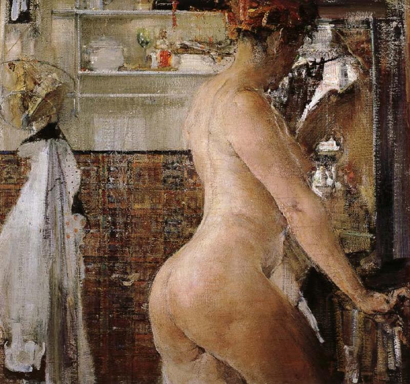 Nikolay Fechin Nude take a shower china oil painting image